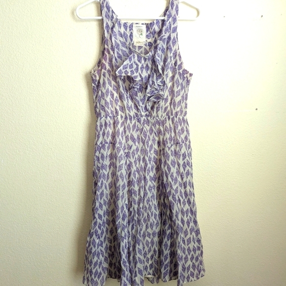Anthropologie Purple Midi Dress - Picture 2 of 7